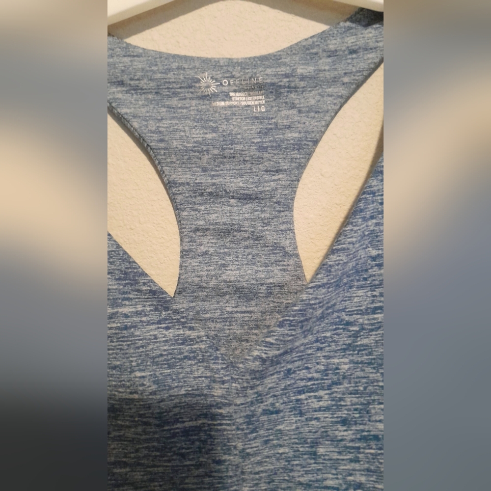 Aerie Blue and White Sports Bra - Picture 5 of 5
